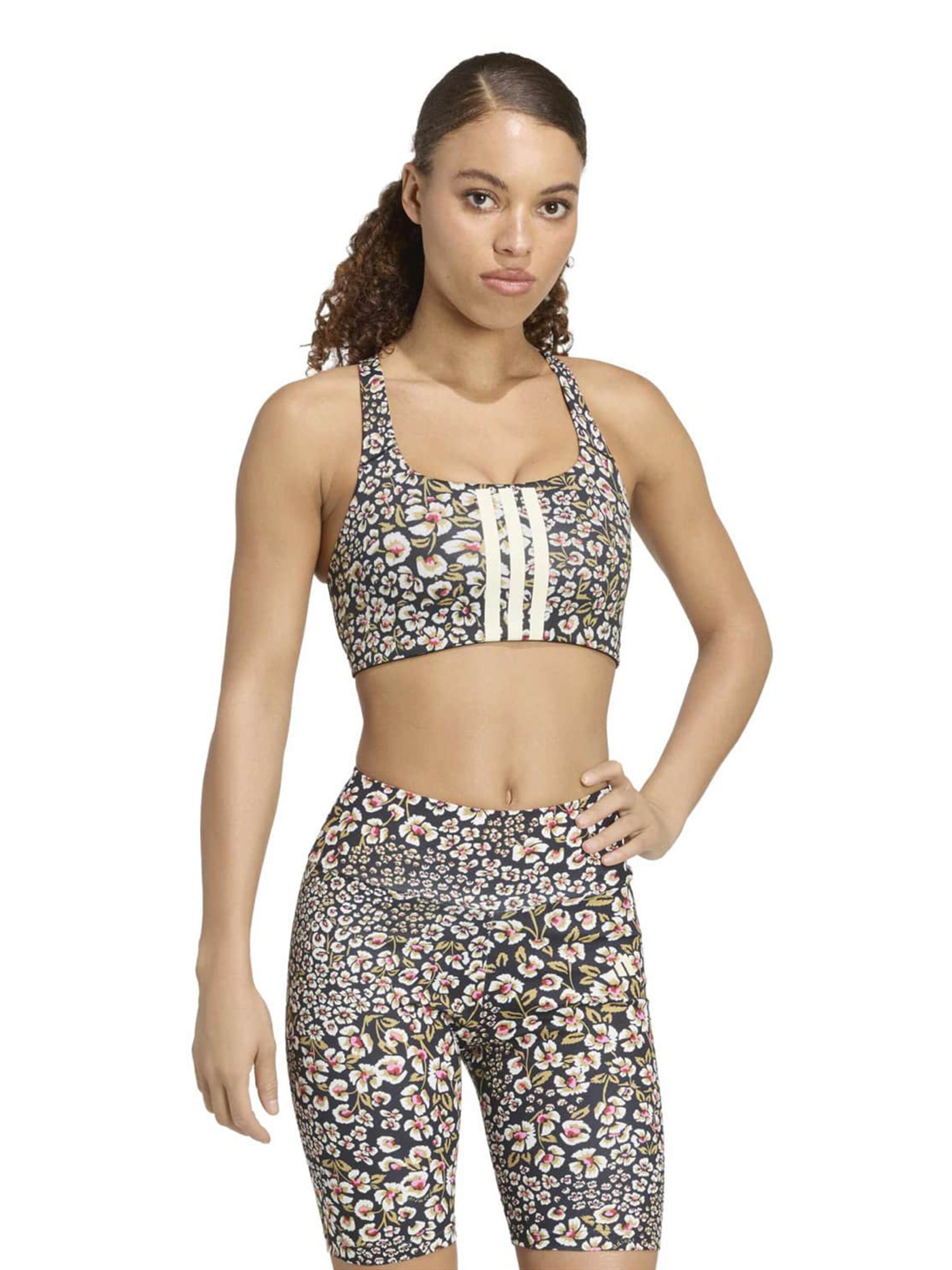 ADIDAS PERFORMANCE Bustier Športni nederček 'FARM' | bela barva: sprednja stran