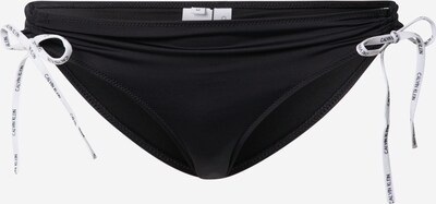 Slip costum de baie Calvin Klein Swimwear pe negru / alb, Vizualizare produs