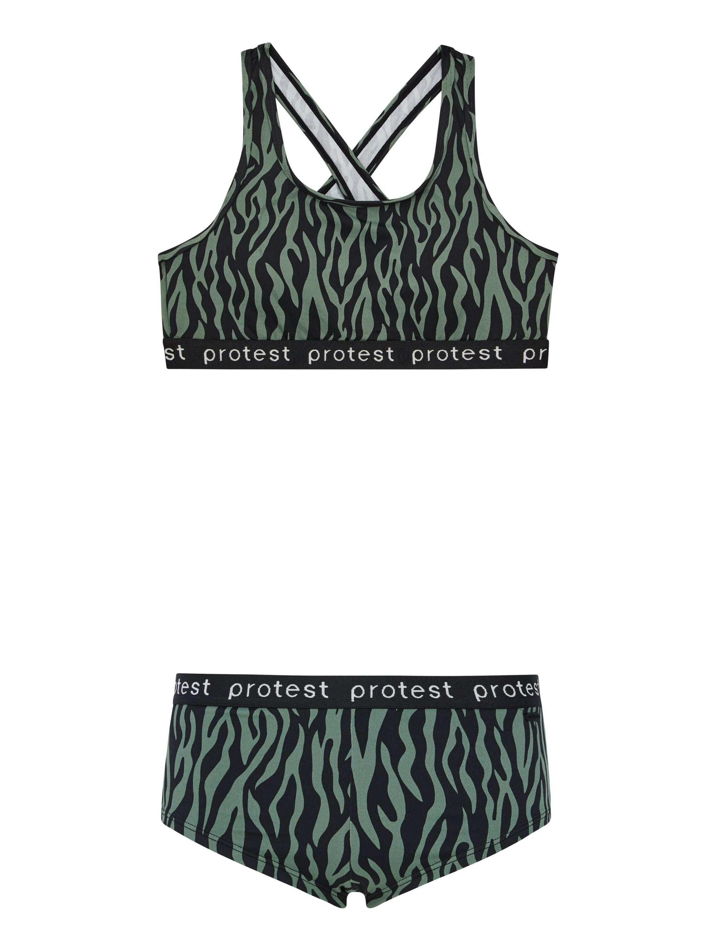 PROTEST Bralette Bikini 'PRTMonica JR' in Green: front