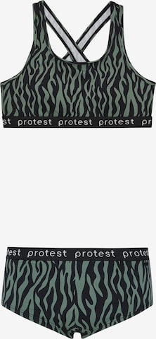 PROTEST Bralette Bikini 'PRTMonica JR' in Green: front