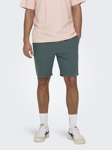 Only & Sons Regular Pants in Green: front