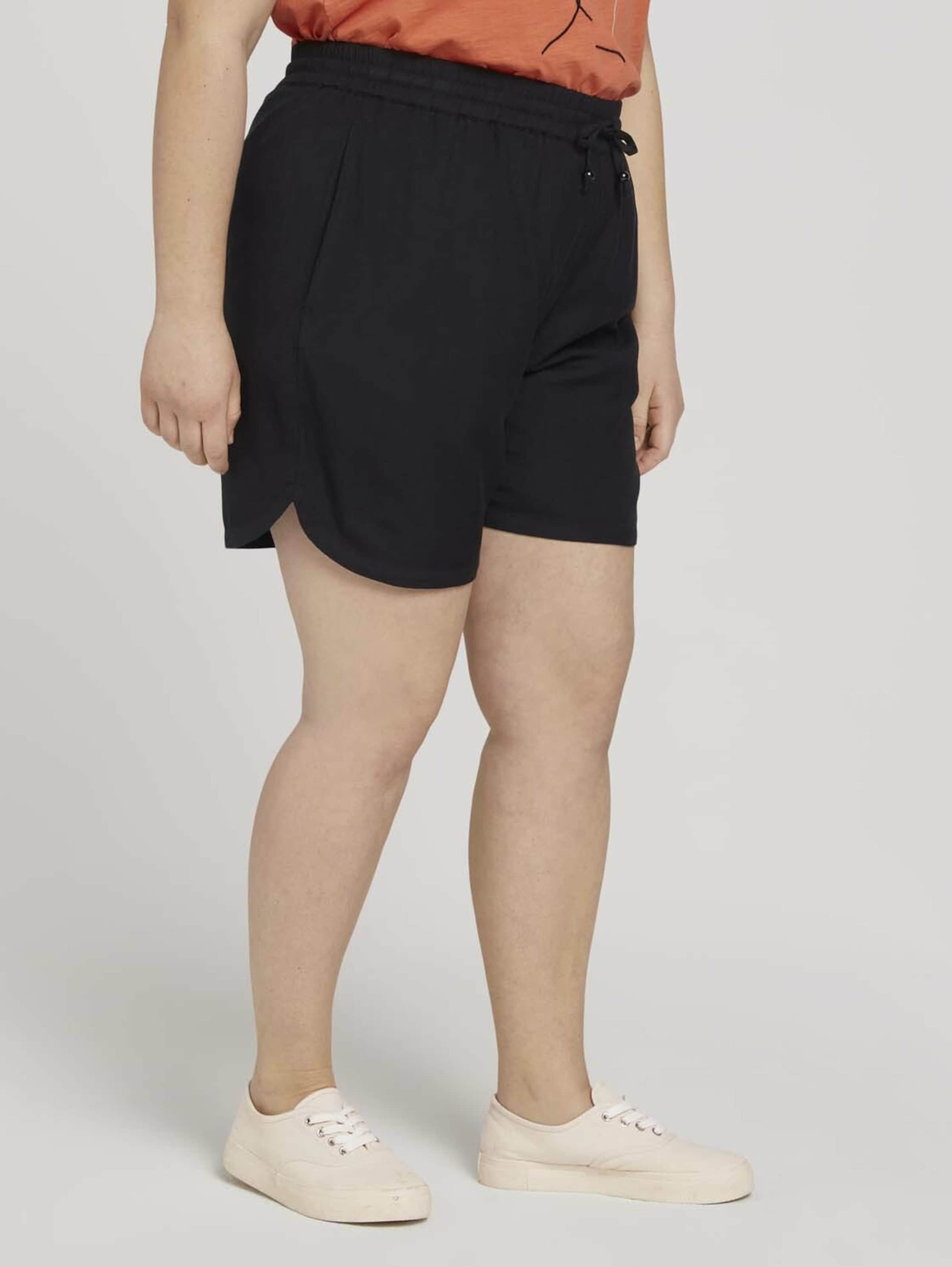 Frauen Große Größen Tom Tailor Women + Shorts in Schwarz - XP69912