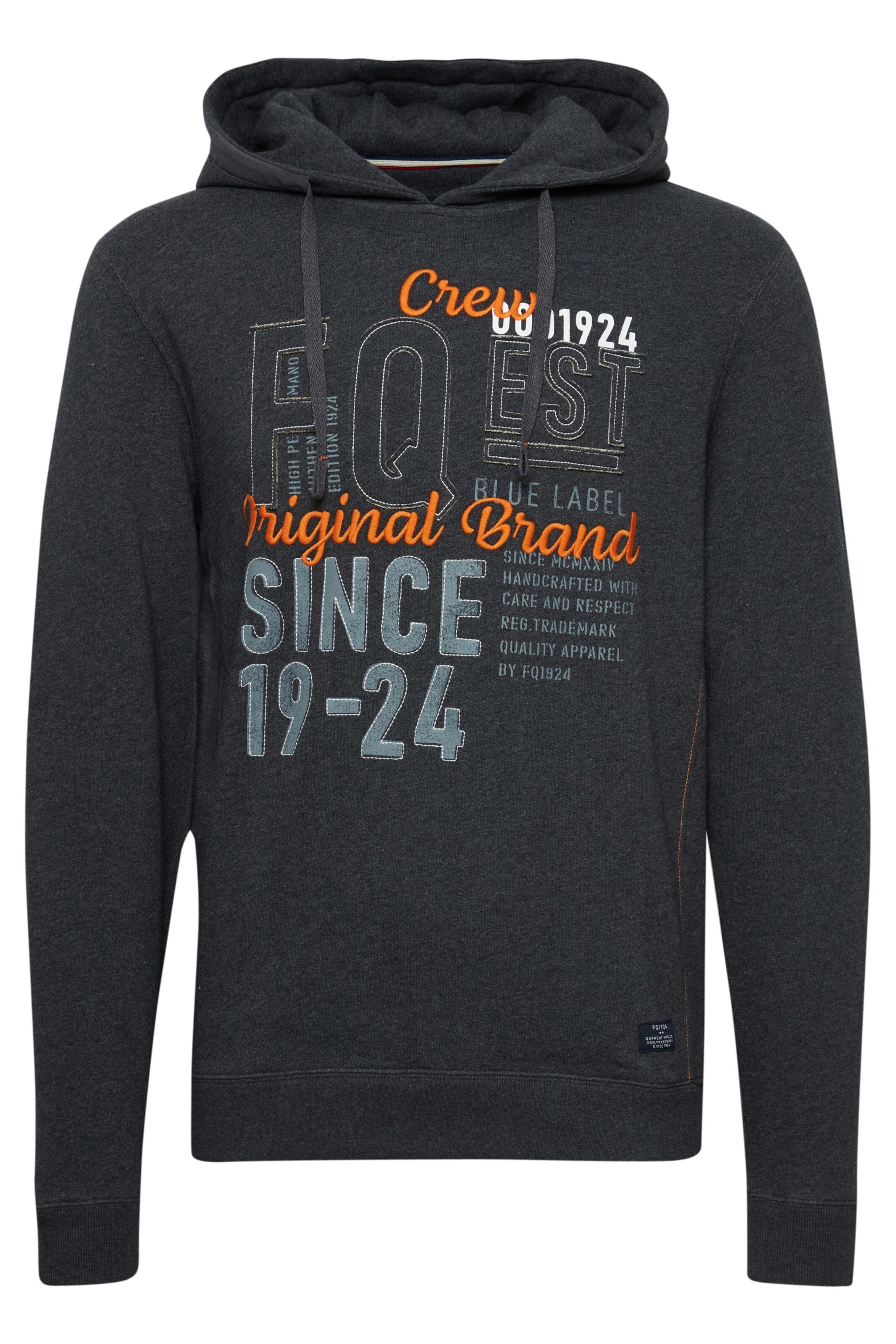 FQ1924 Sweatshirt 'Erik' in XXXL in Grey / Orange, Item view