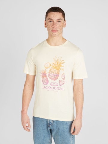 JACK & JONES T-Shirt 'LAFAYETTE' in Beige: predná strana