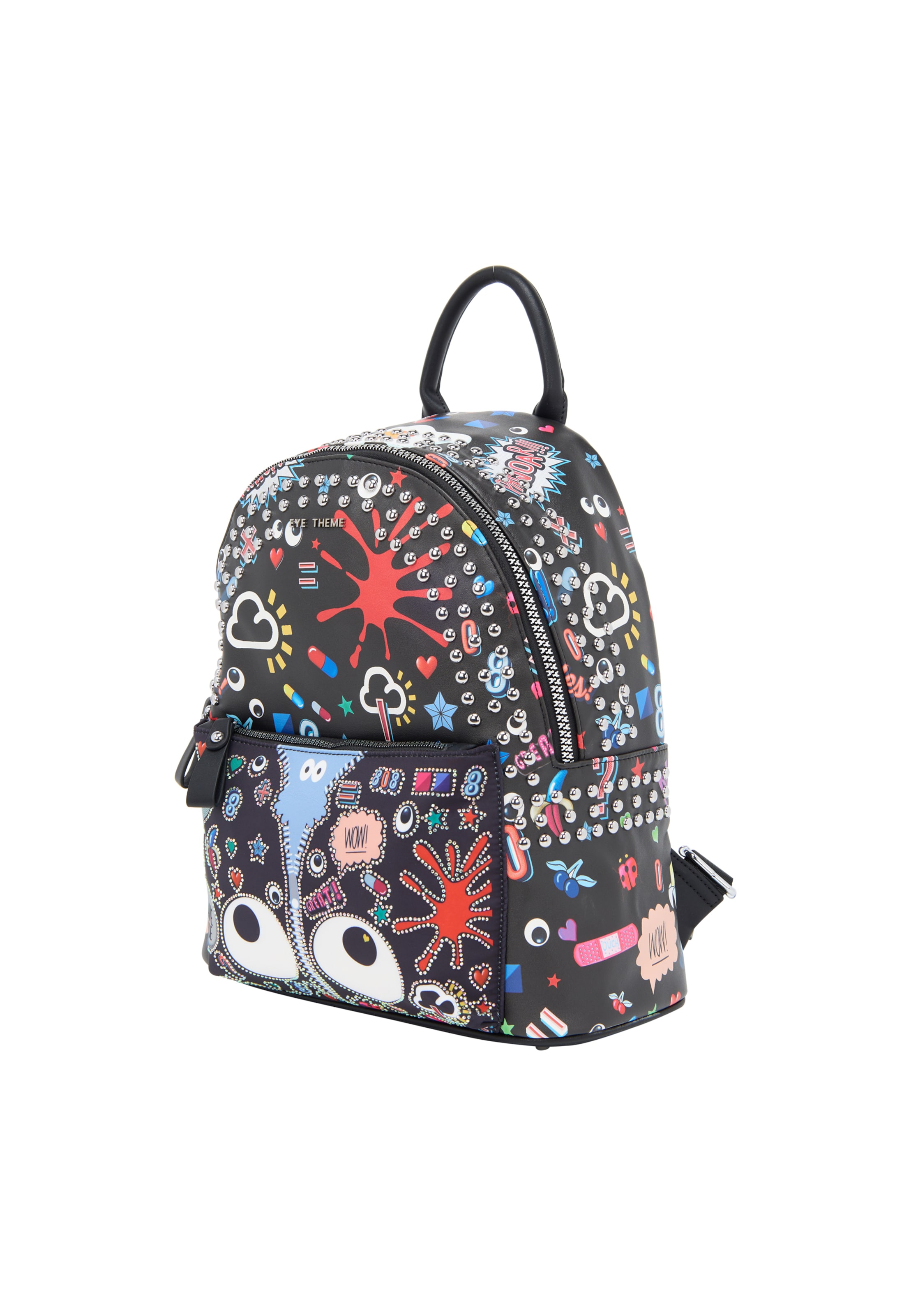 MYMO Rucksack 'Pop Eyetheme' in Schwarz