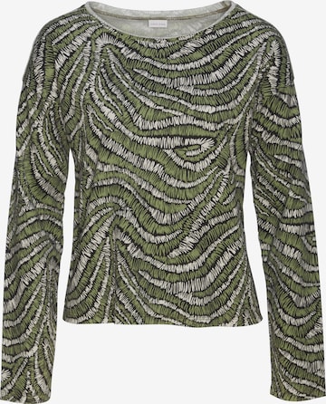 LASCANA Sweatshirt in Groen: voorkant