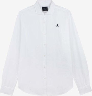 Scalpers Regular Fit Skjorte 'Oxford Peach F' i hvid: forside