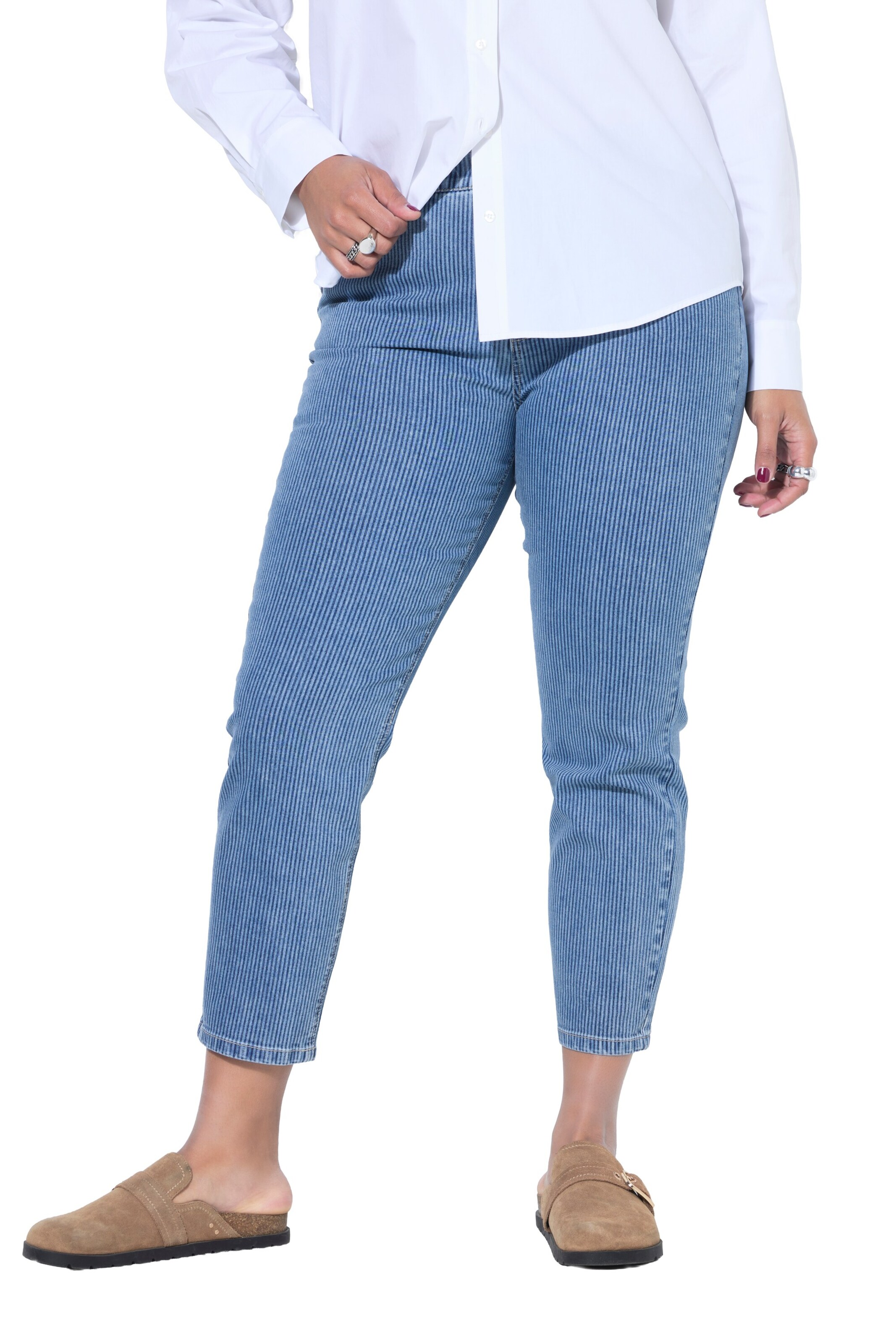 Studio Untold Slimfit Hose in Blau: Vorderseite