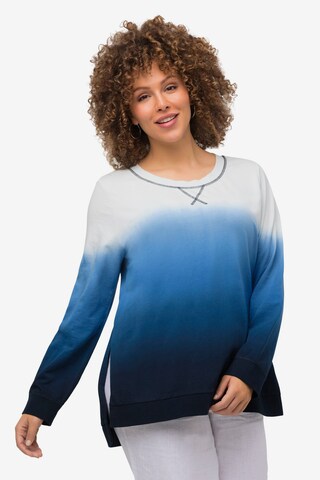 Ulla Popken Sweatshirt in Blauw: voorkant