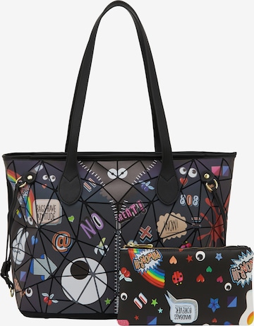 MYMO - Shopper 'Eyetheme' em preto: frente