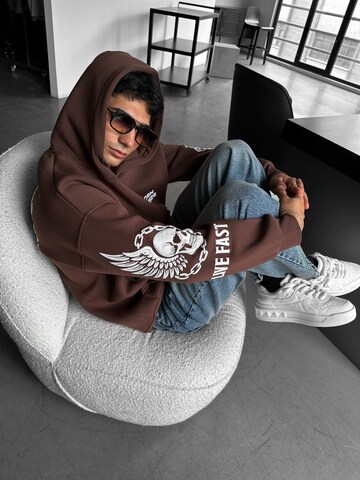 Kleidermafia Sweatshirt 'Ride to Survive' in Bruin