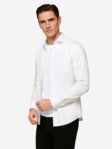 ALLTHEMEN Regular fit Business Shirt 'Naht' in White