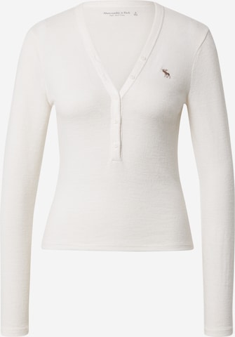 Abercrombie & Fitch Trui in Wit: voorkant