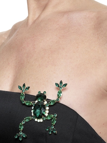 Addicted2 Brošňa 'Spilla Rana Mabel con Cristalli color Verde Smeraldo' - Zlatá