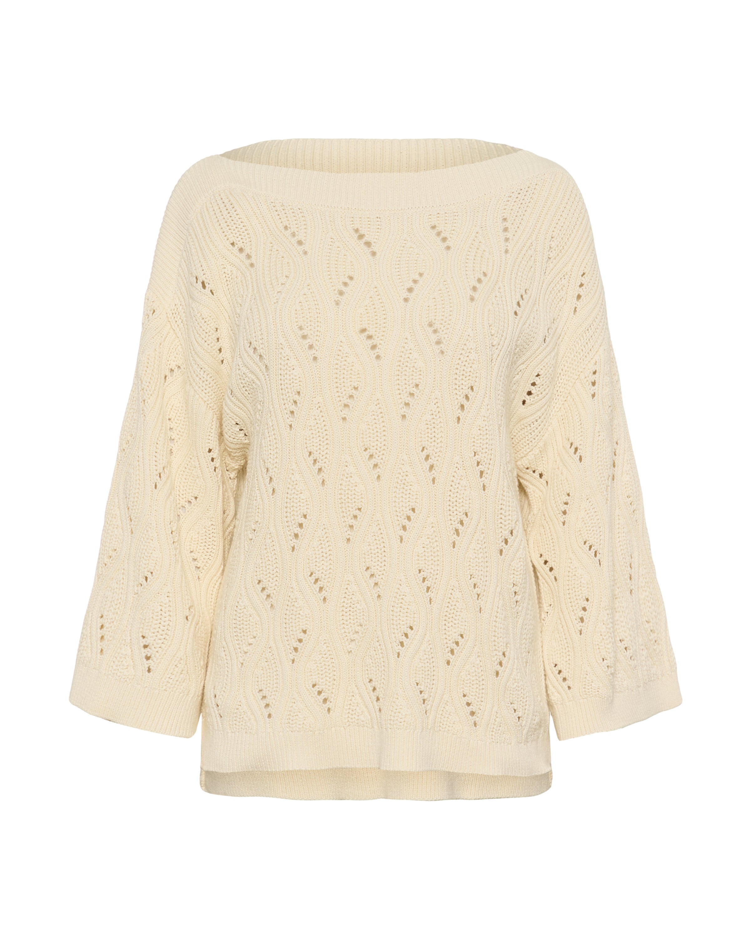 SOAKED IN LUXURY Trui 'SLRava Nanna' in Wit: voorkant