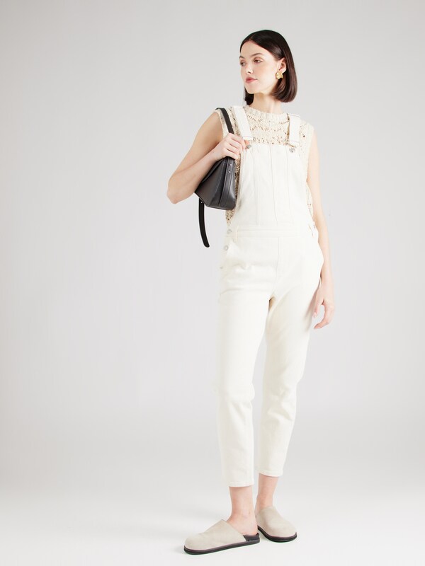 ONLY Slim fit Jean Overalls 'PERCY' in Ecru
