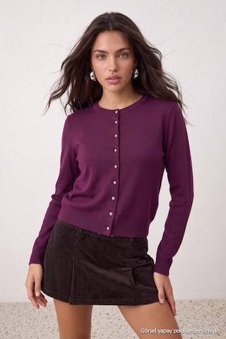 Cardigan Trendyol en violet : devant