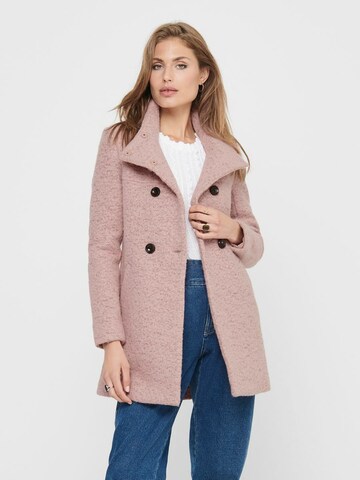 Manteau mi-saison 'SOPHIA' ONLY en rose : devant