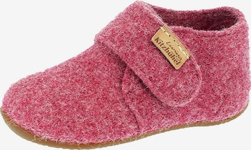 Living Kitzbühel Slippers 'Filz' in Red: front