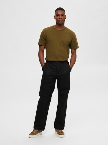 SELECTED HOMME - regular Pantalón de pinzas 'William' en negro