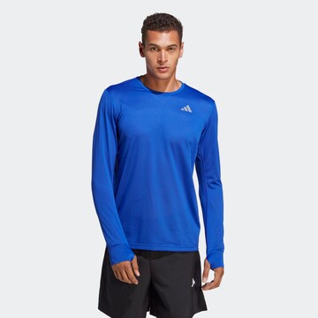 ADIDAS PERFORMANCE Functioneel shirt 'Own The Run' in Blauw: voorkant