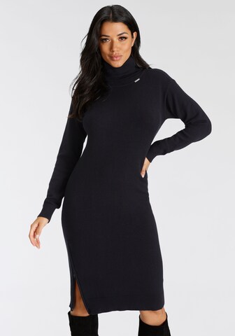 Bruno Banani Knitted dress in Black: front