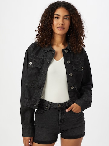 Urban Classics Between-Season Jacket in Black: front