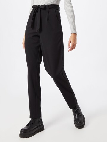 Soyaconcept - Tapered Pantalón plisado 'Mascha' en negro: frente