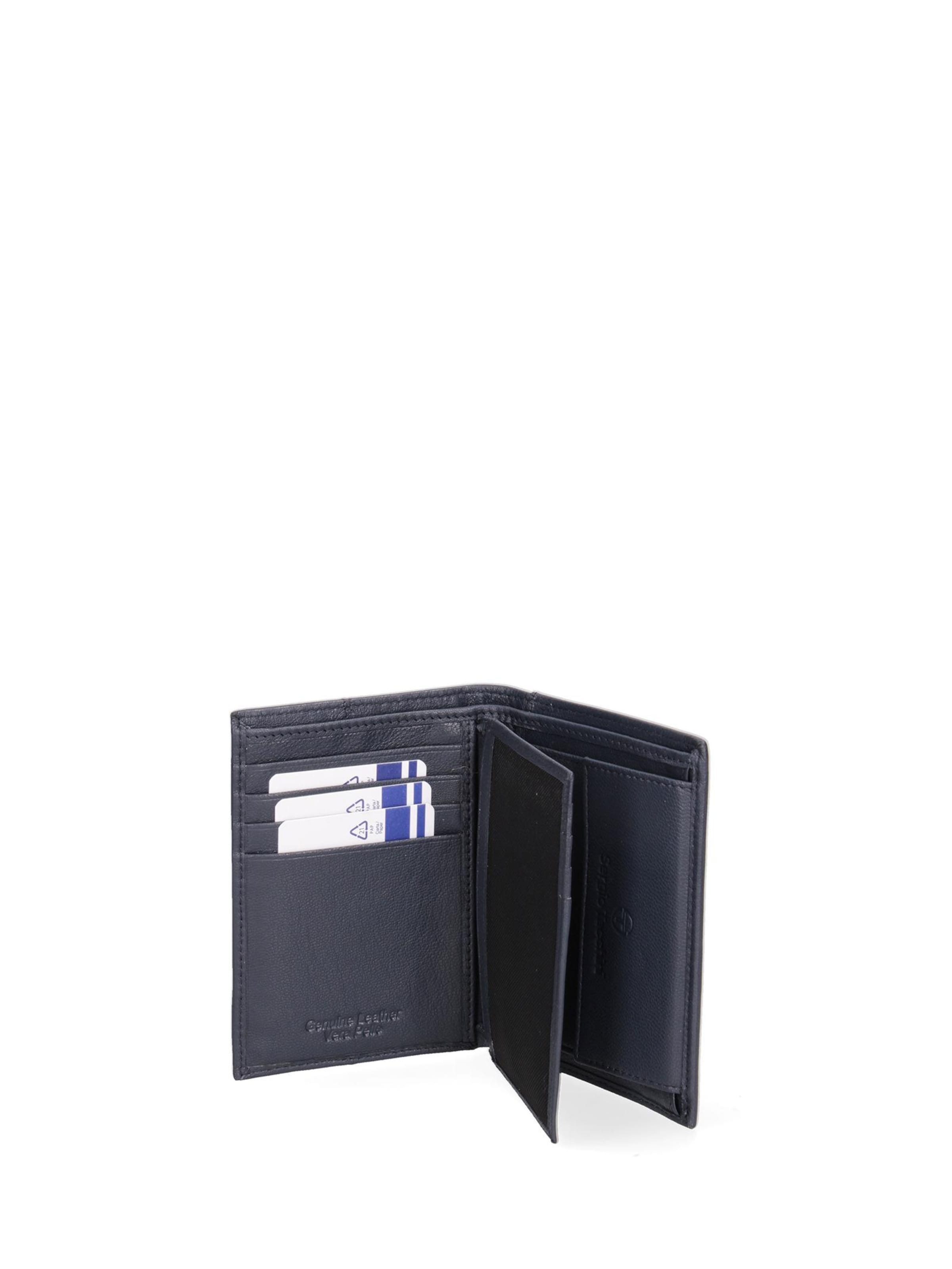 Portamonete 'Portafoglio Uomo Sergio Tacchini Vera Pelle Compatto 9x12,5 cm' di Sergio Tacchini in blu