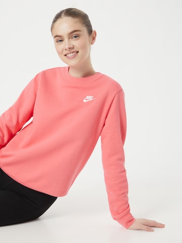 Nike Sportswear Sweatshirt 'Club Fleece' in Orange