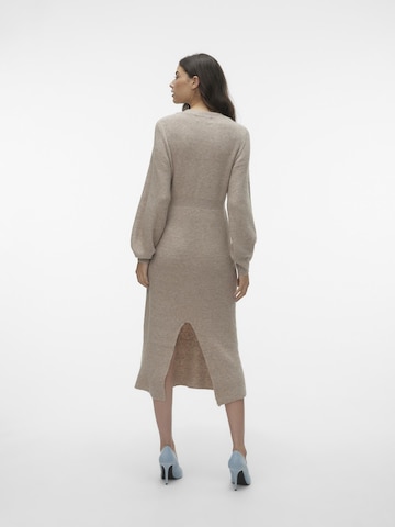 VERO MODA Gebreide jurk 'ANGALINA' in Bruin