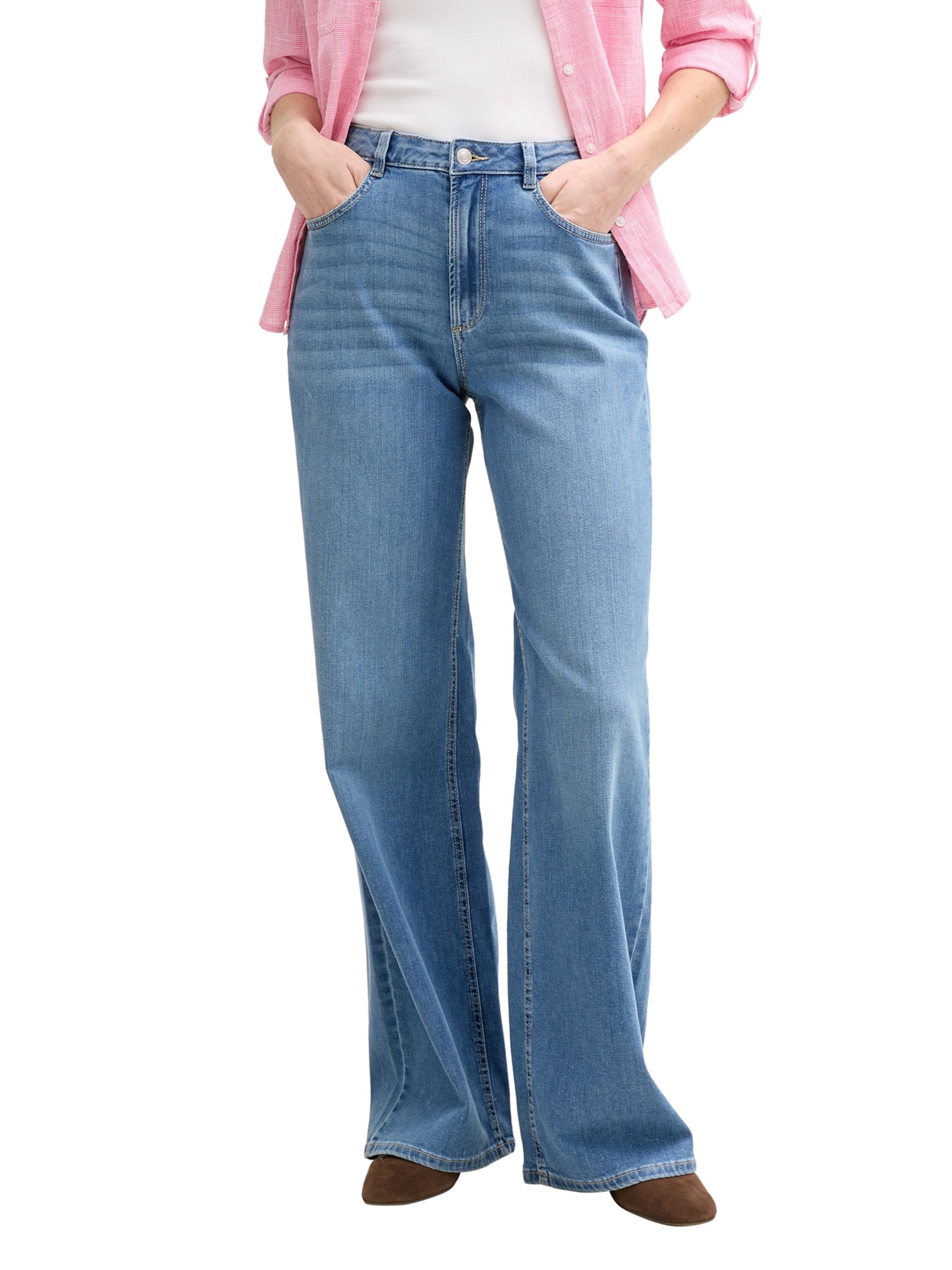 TOM TAILOR Bő szár Farmer - kék: elől