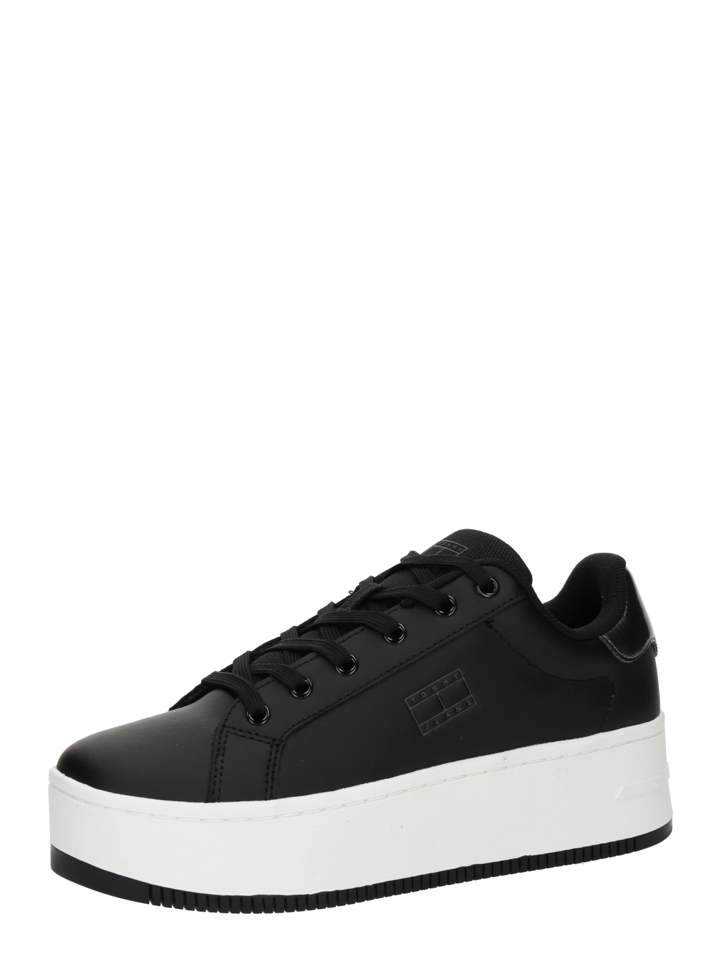 Sneaker low de la Tommy Jeans pe negru: față
