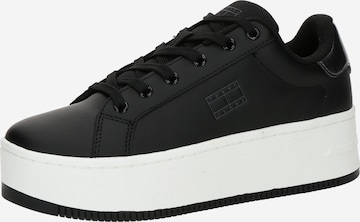 melns Tommy Jeans Zemie brīvā laika apavi: no priekšpuses