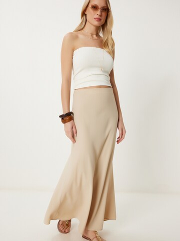 Happiness İstanbul Spódnica w kolorze beżowy