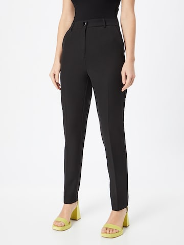 GUESS Regular Pleated Pants 'ZOE' in Black: front