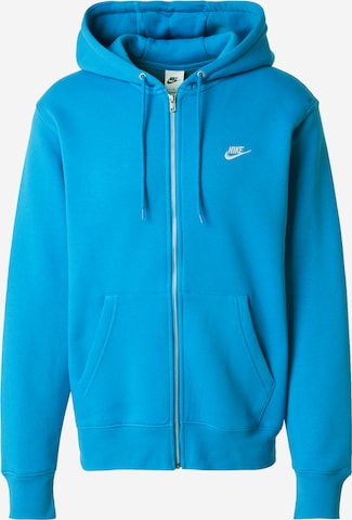 Nike Sportswear Кофта на молнии 'CLUB' в Синий: спереди
