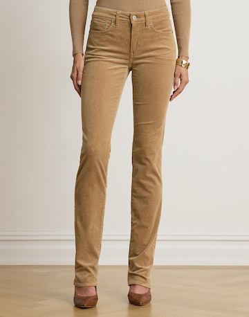 Lauren Ralph Lauren Petite Slimfit Παντελόνι σε μπεζ: μπροστά