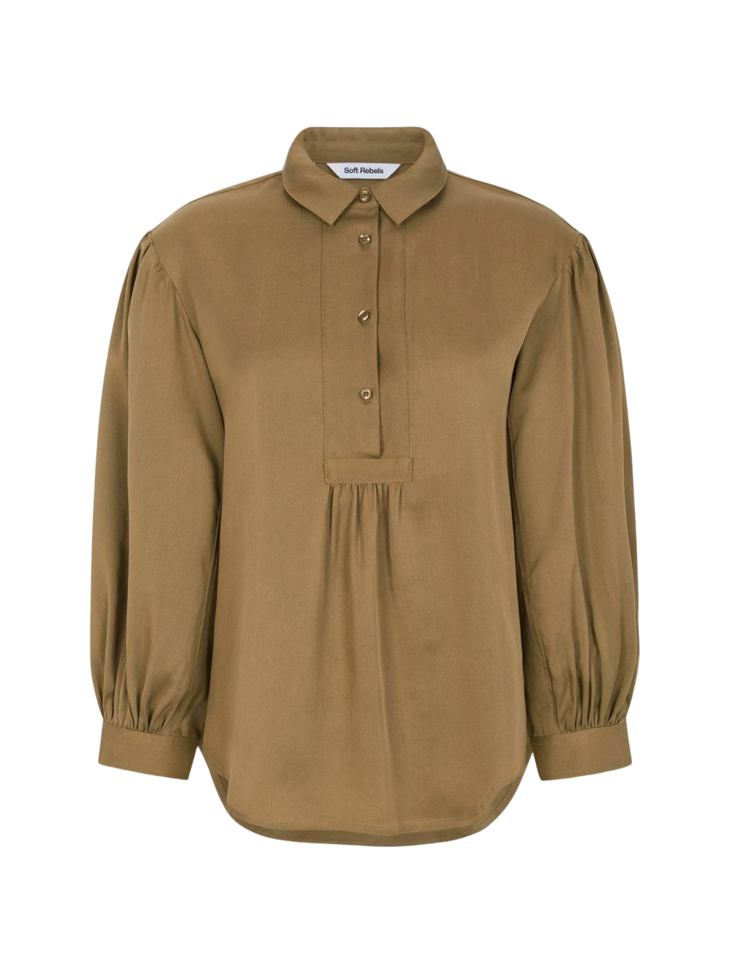 Chemisier 'Stormy' Soft Rebels en marron : devant