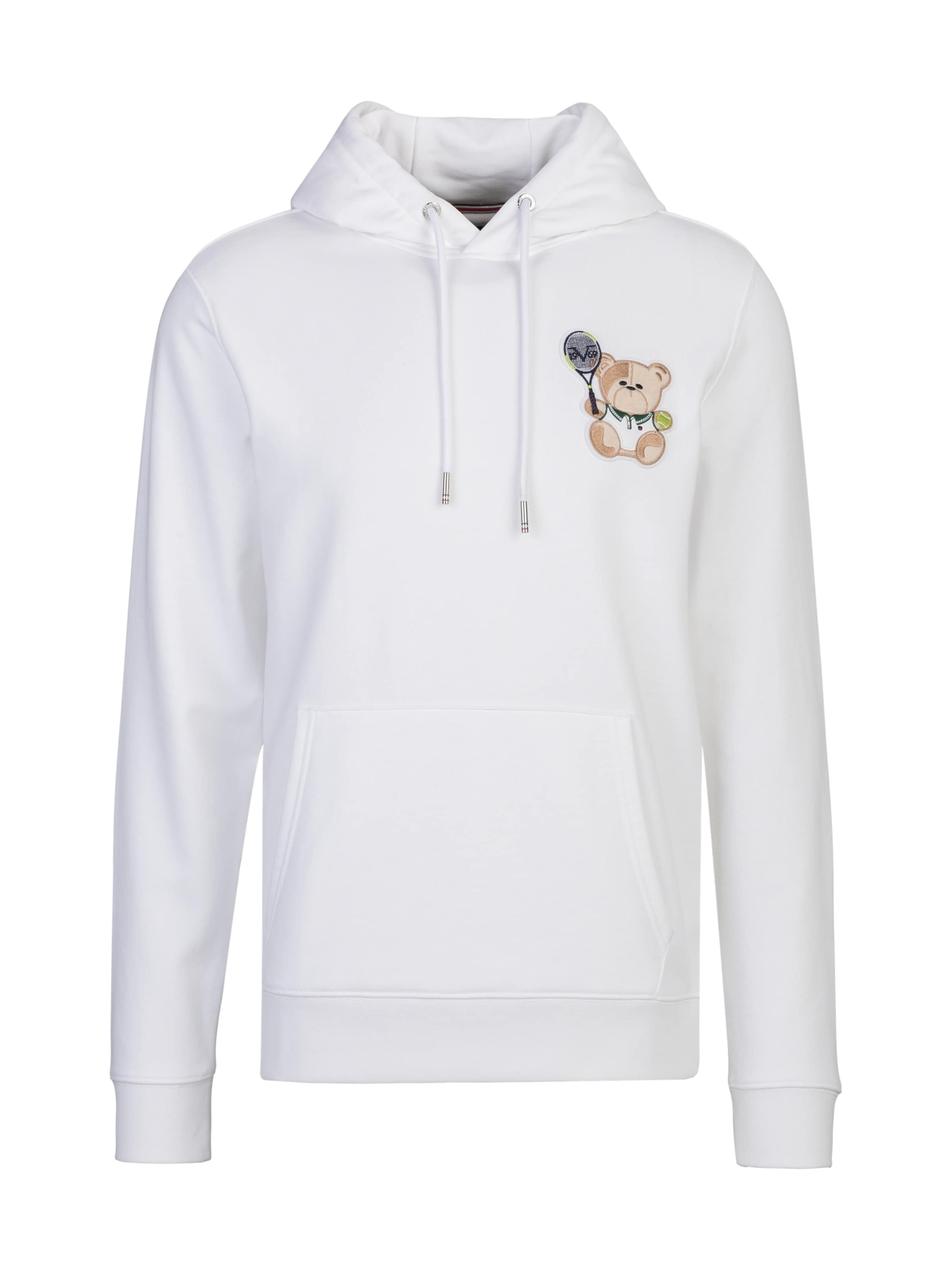 19V69 ITALIA Sweatshirt 'Matteo Tennis 3' in White: front
