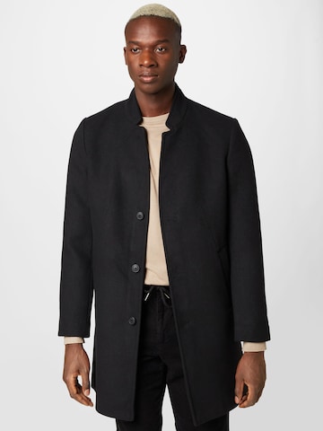 TOM TAILOR DENIM Between-Seasons Coat in Black: front