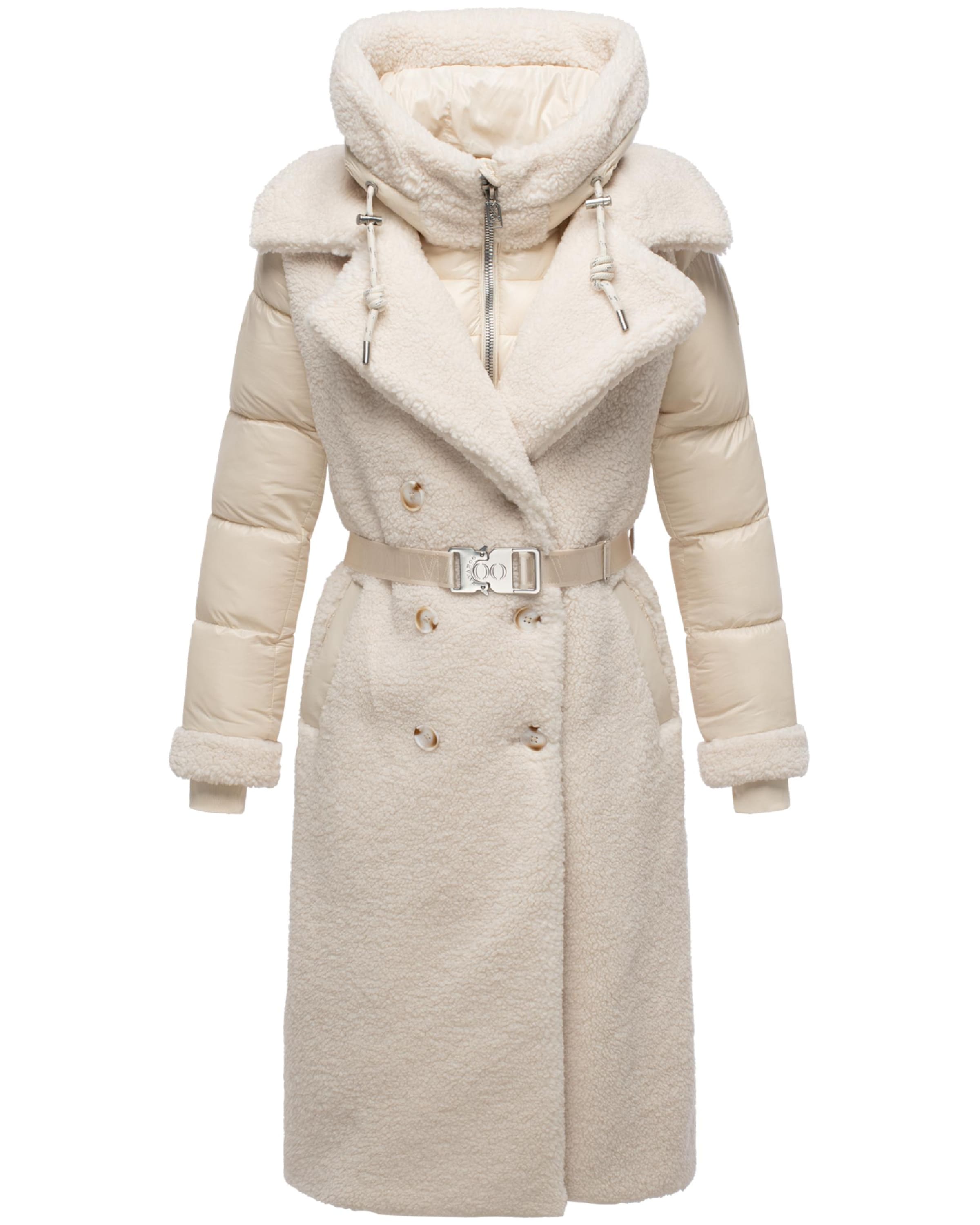 NAVAHOO Χειμερινό παλτό 'Kuscheltraum 14' σε λευκό: μπροστά