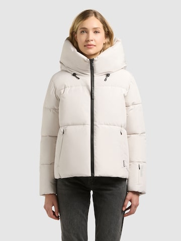 Veste d’hiver 'Audrey2' khujo en blanc : devant