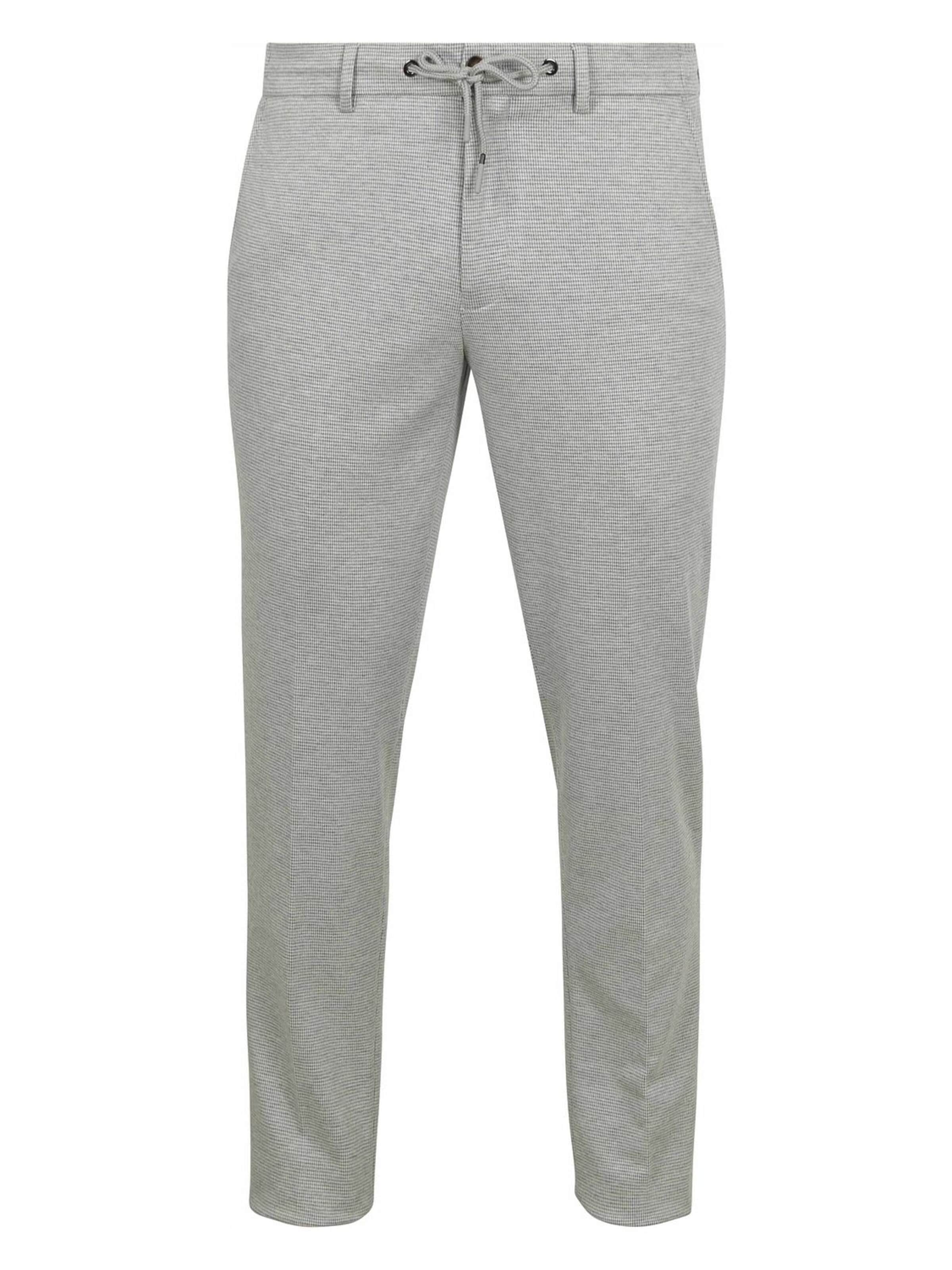 Suitable Slimfit Broek in Grijs: voorkant