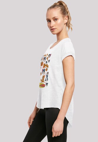 F4NT4STIC Shirt 'Tom And Jerry Many Faces' in White