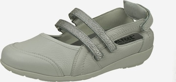 Natural Feet Ballet Flats with Strap in Grey: front