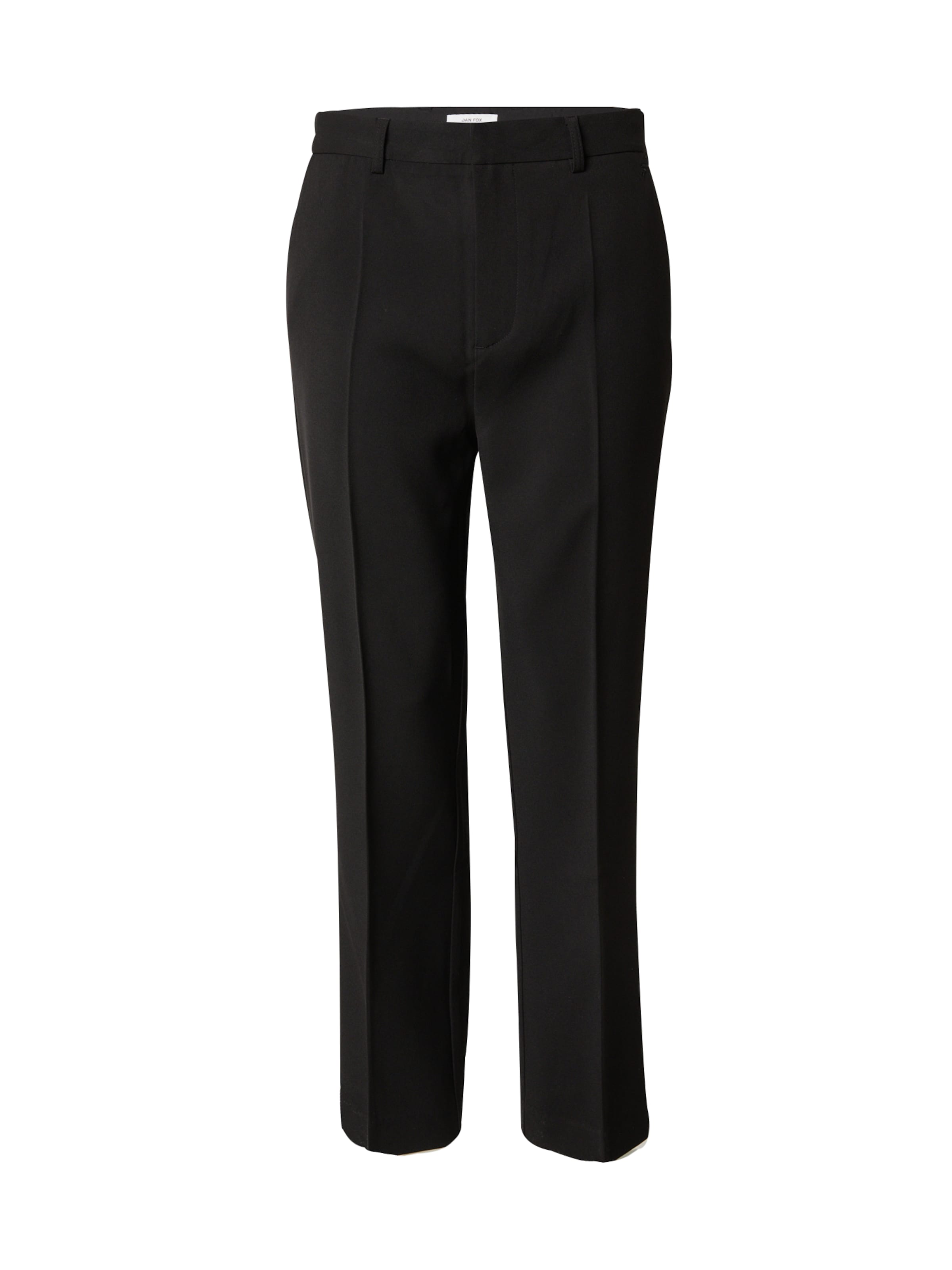 DAN FOX APPAREL - Pantalón de pinzas 'Elias' en negro: frente