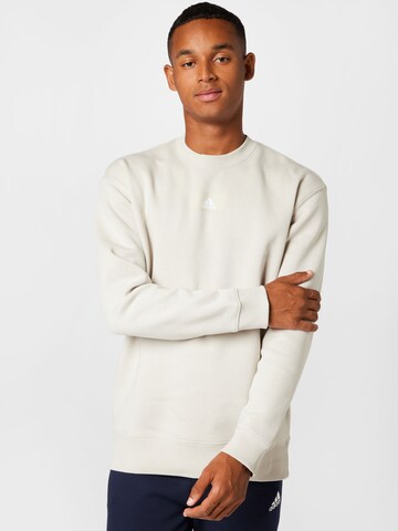 ADIDAS SPORTSWEAR Sportsweatshirt 'Essentials Feelvivid  Fleece Drop Shoulder' in Grau: predná strana