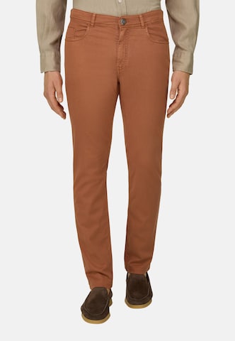 Boggi Milano Slim fit Jeans in Orange: front