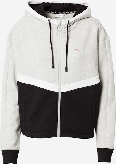 FILA Veste de survêtement 'Laguna' en gris chiné / noir / blanc, Vue avec produit